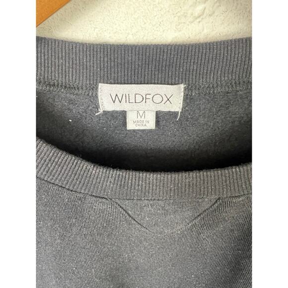 Wildfox Women's Snowflake Cody Sweatshirt Long Sleeve Black Size Medium - Picture 3 of 6